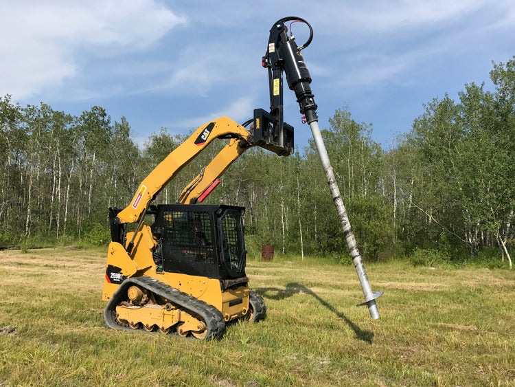screw pile drive for skid steer Rev-Pile Canada