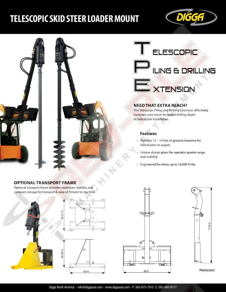 Load image into Gallery viewer, extension to give you extra reach when drilling with your skid steer