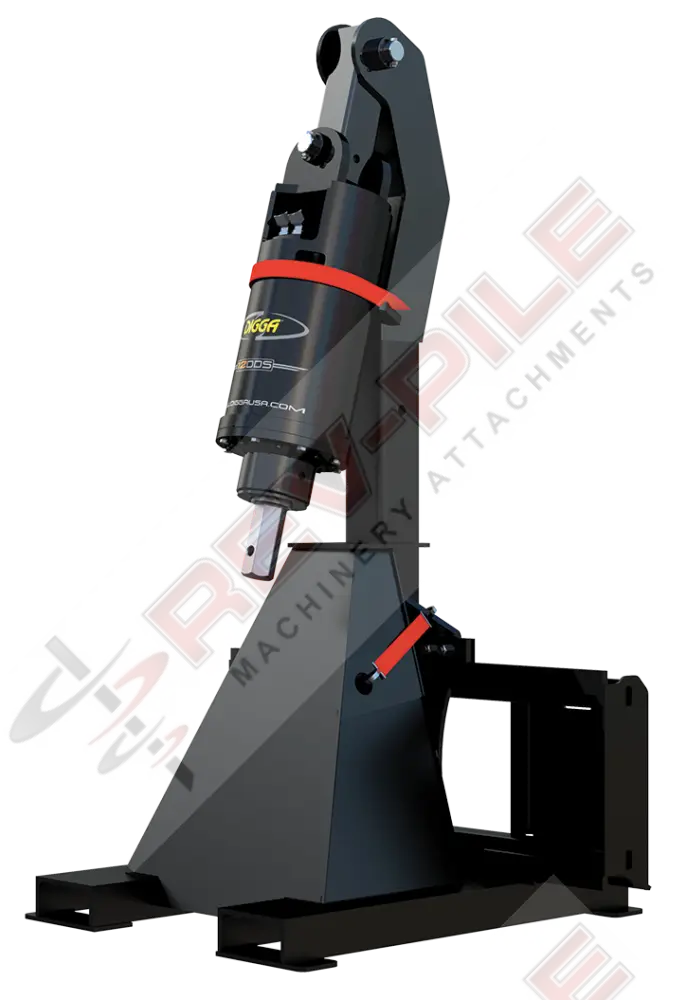 Load image into Gallery viewer, installing helical piles using a skid steer loader with extendable boom