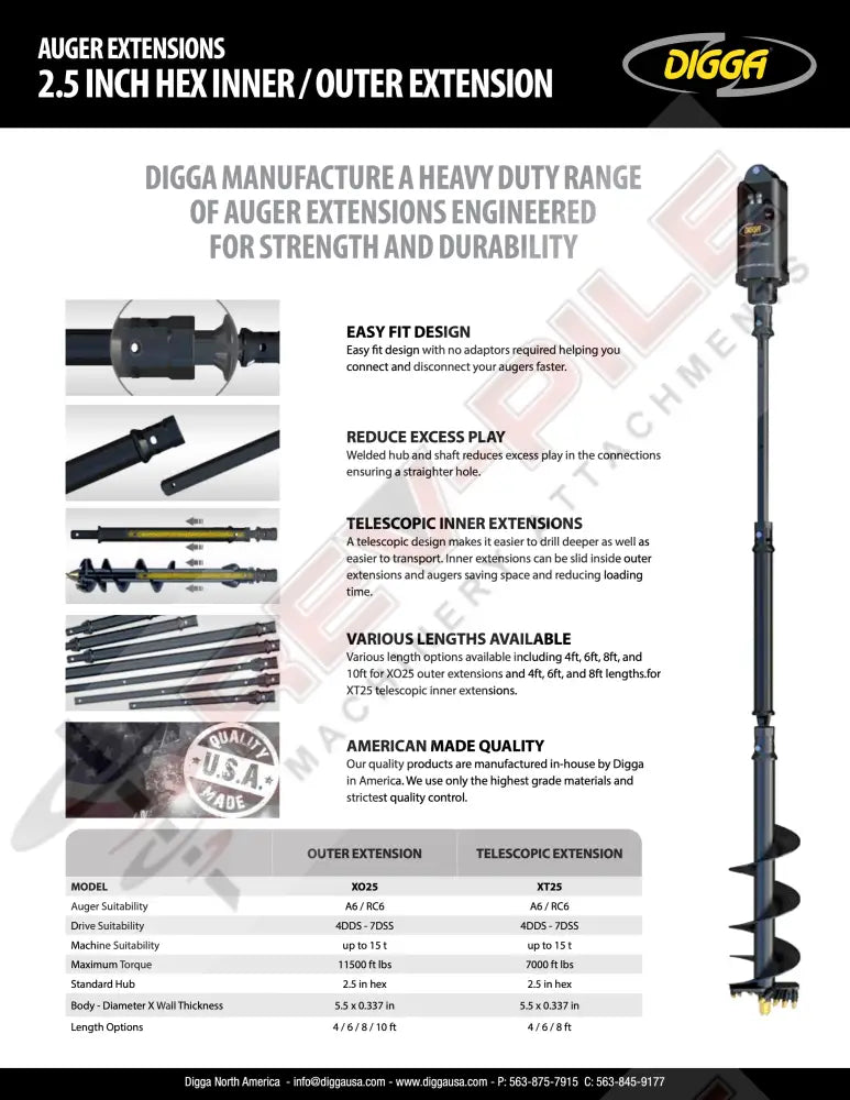 Load image into Gallery viewer, digga extensions for 2.5&quot; hex augers
