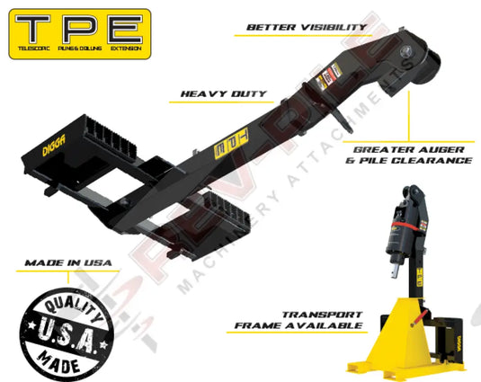 screw pile boom for installing piles