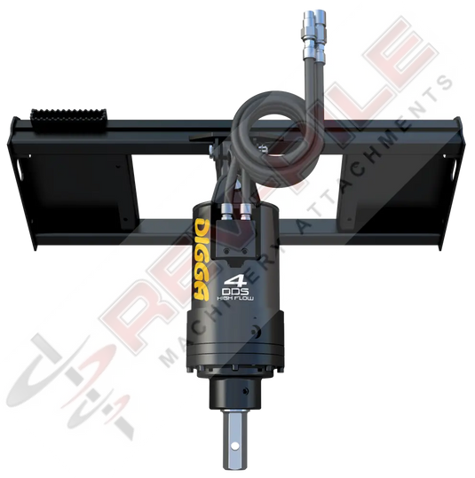 auger drive package with universal skid steer mount by digga