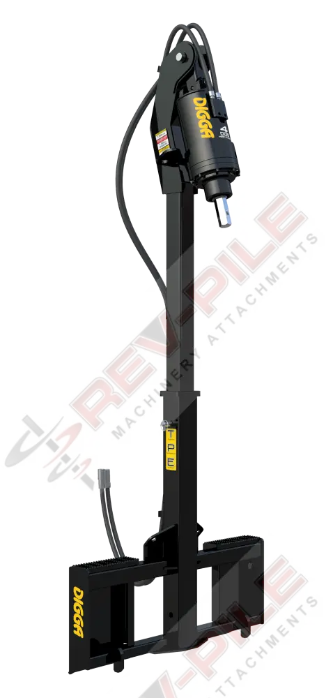 skid steer boom TPE for extended reach when drilling with digga auger drive package